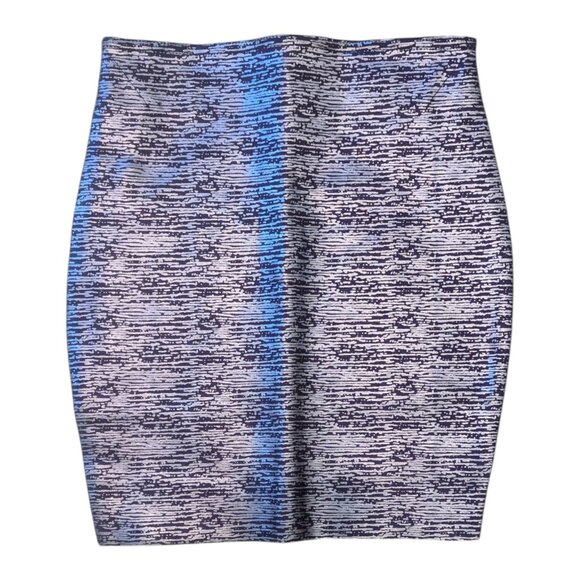Wow Couture Metallic Blue Bandage Mini Skirt Small - Picture 2 of 5